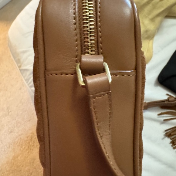 YSL camera bag is suede brown, very good condition beautiful color - Picture 16 of 17